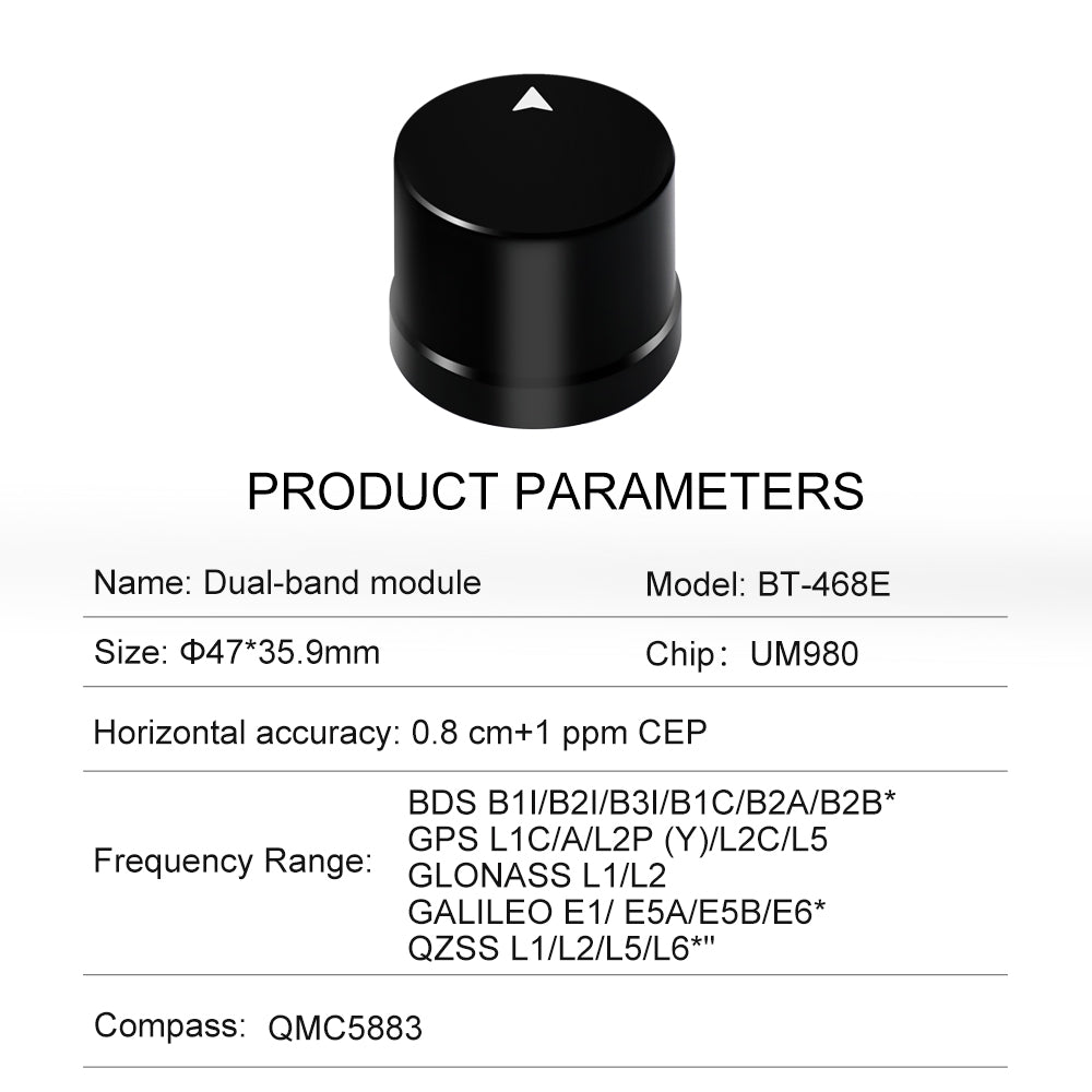 Beitian high precision GNSS module with antenna integrated centimeter UM980 RTK GNSS module BT-468 468E 468G Beitian high precision GNSS module with antenna integrated centimeter UM980 RTK GNSS module BT-468 468E 468G